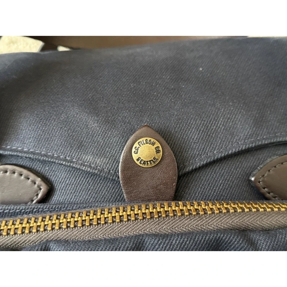 Filson 258 Rugged Twill Padded Computer Bag - Navy - Made In USA - Rare